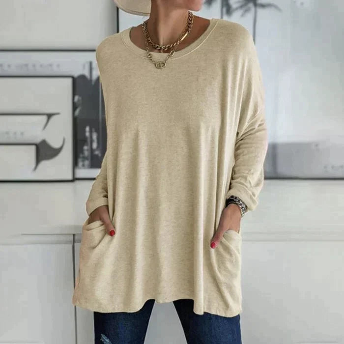 Ruby | Women's Oversized Long Sleeve Tunic with Pockets
