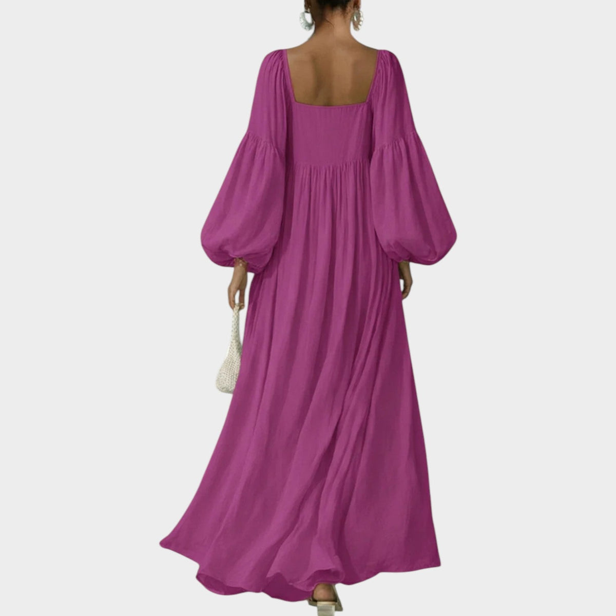 Women's Flowy Balloon‑Sleeve Maxi Dress
