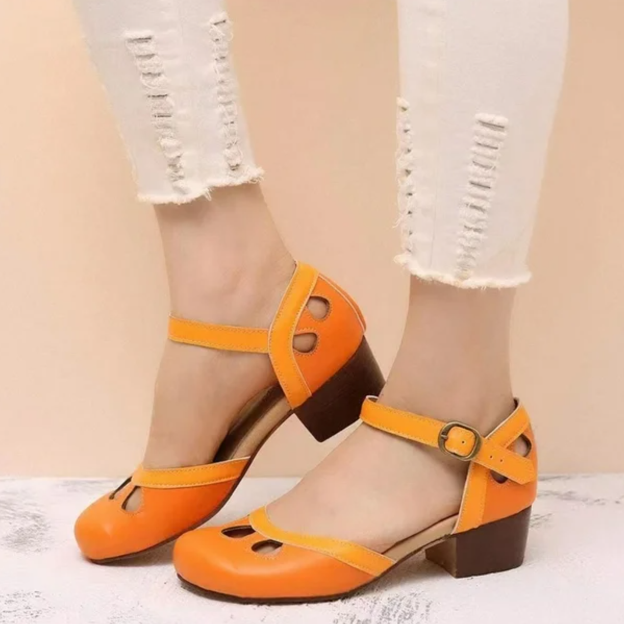 Patti™ | Cozy Low-Heeled Sandals for All-Day Comfort