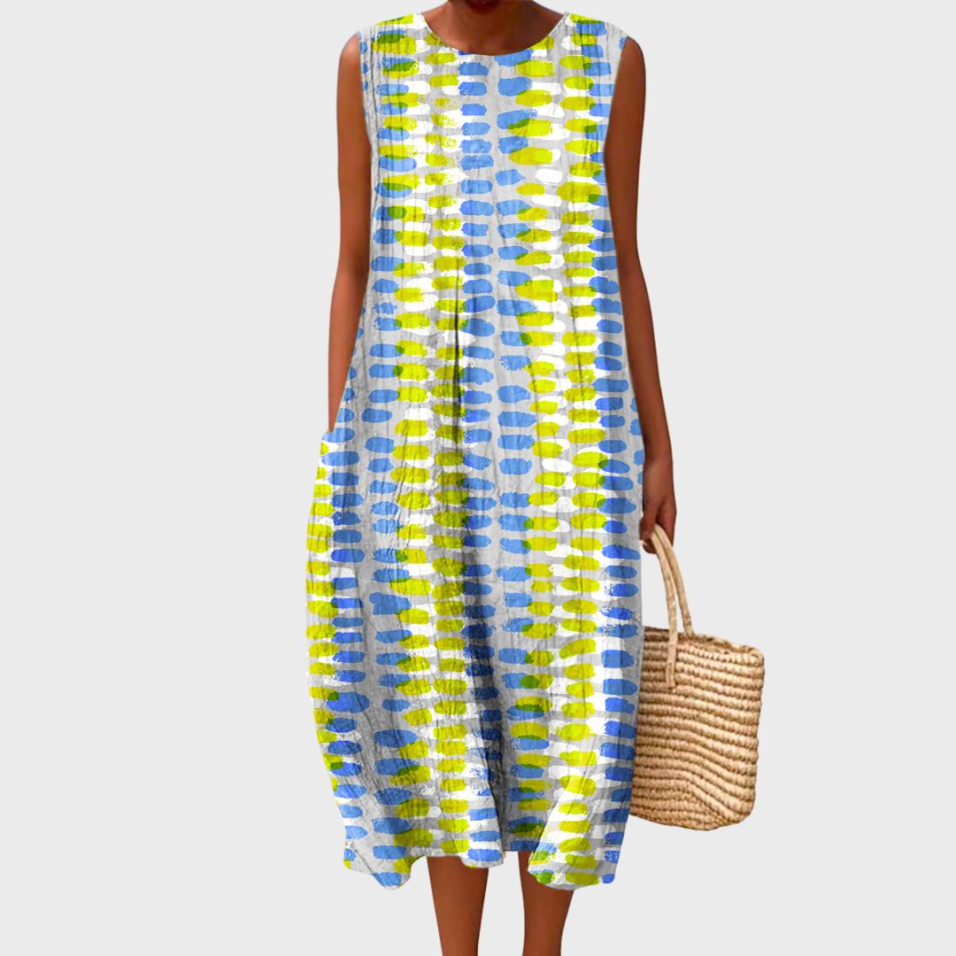 Sleeveless Plaid Summer Dress