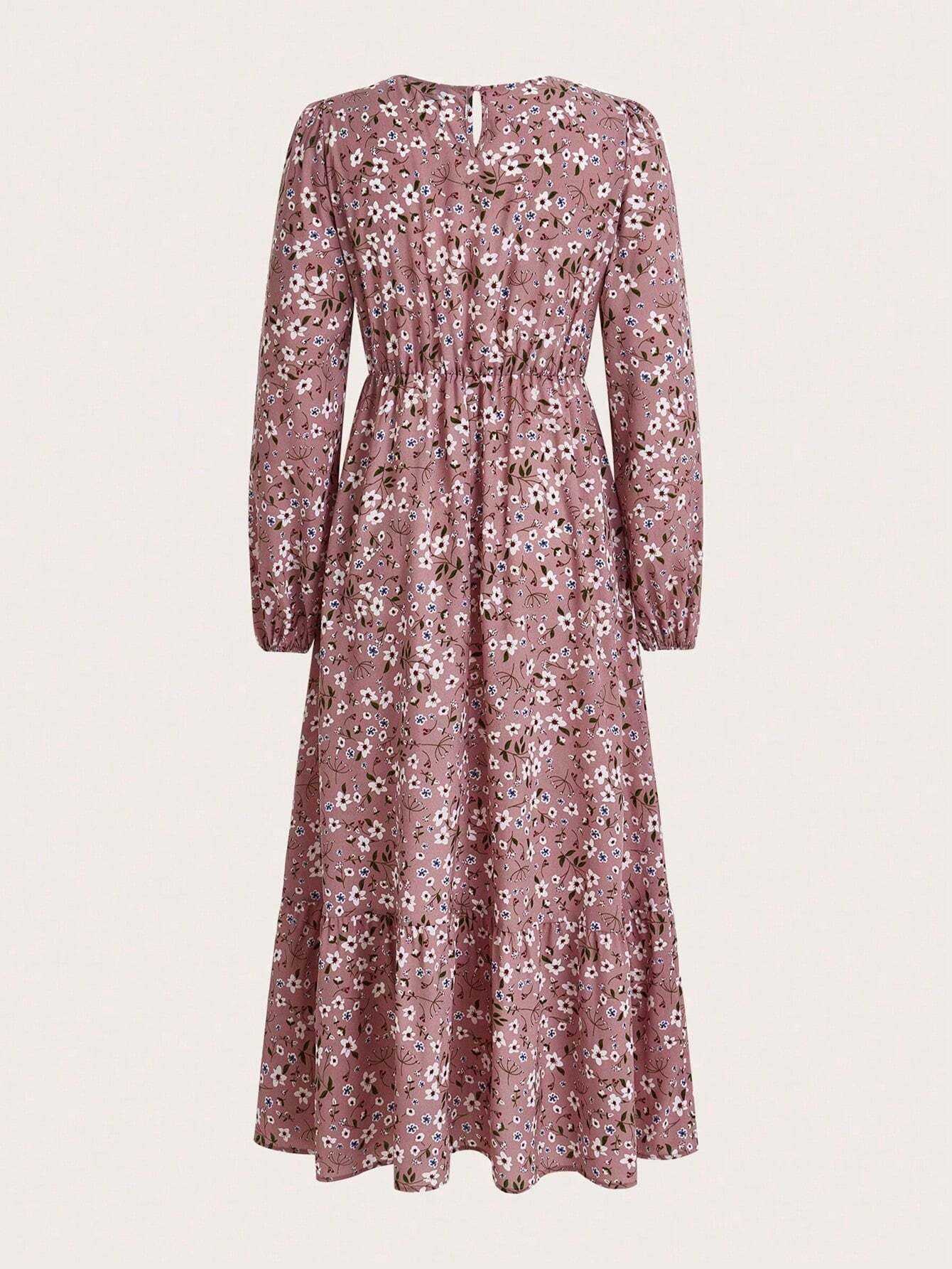 Flora | Women's Maxi Dress with Floral Print, Bishop Sleeves, and Smocked Waist