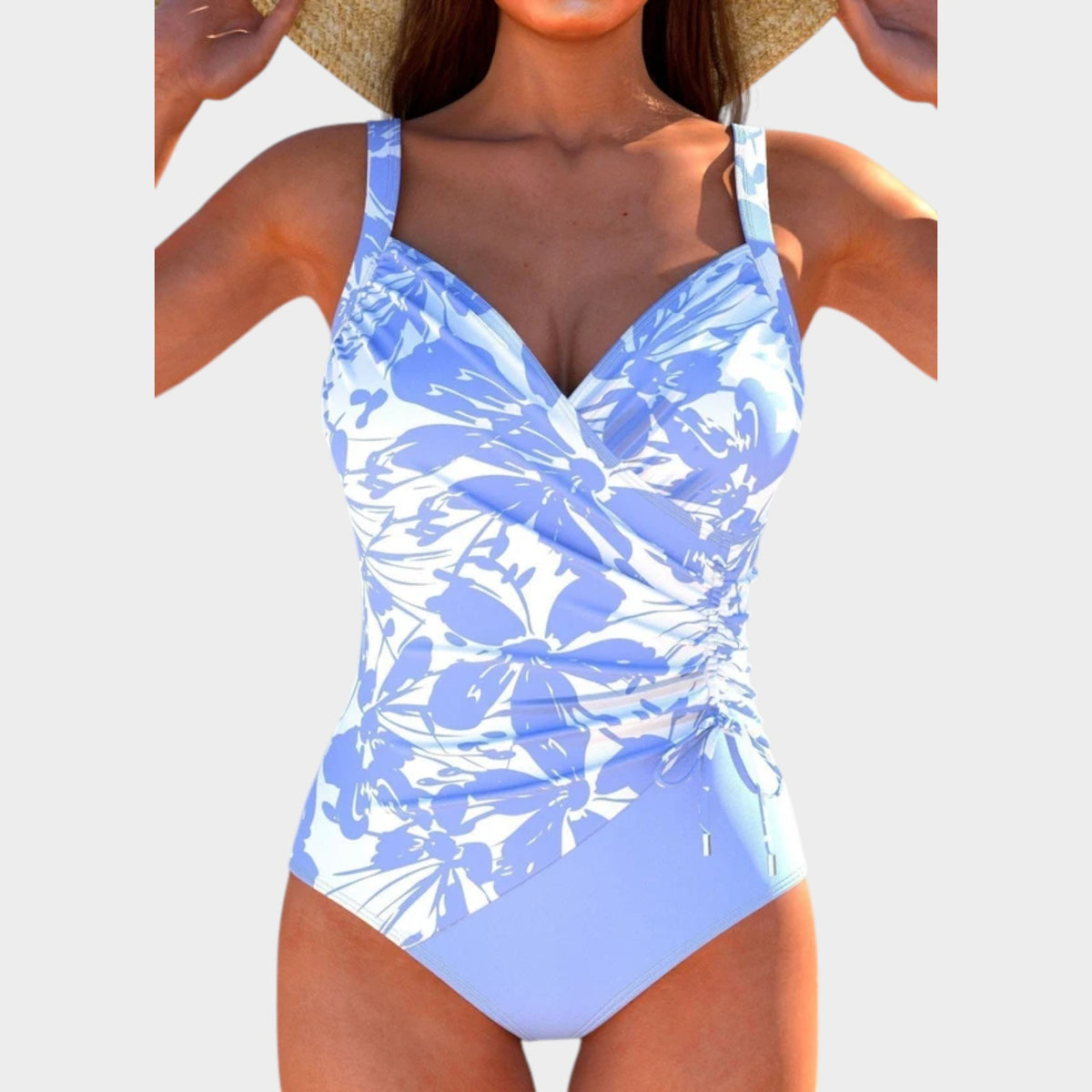 Women’s Swimsuit Wrap Neckline Colourful Pattern Adjustable Fit