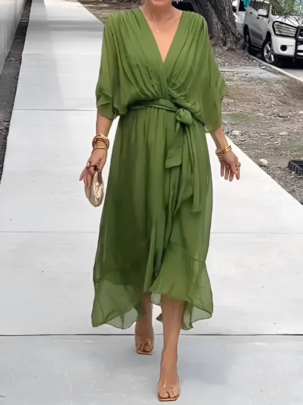 Lori™ | Classic Midi Wrap Dress