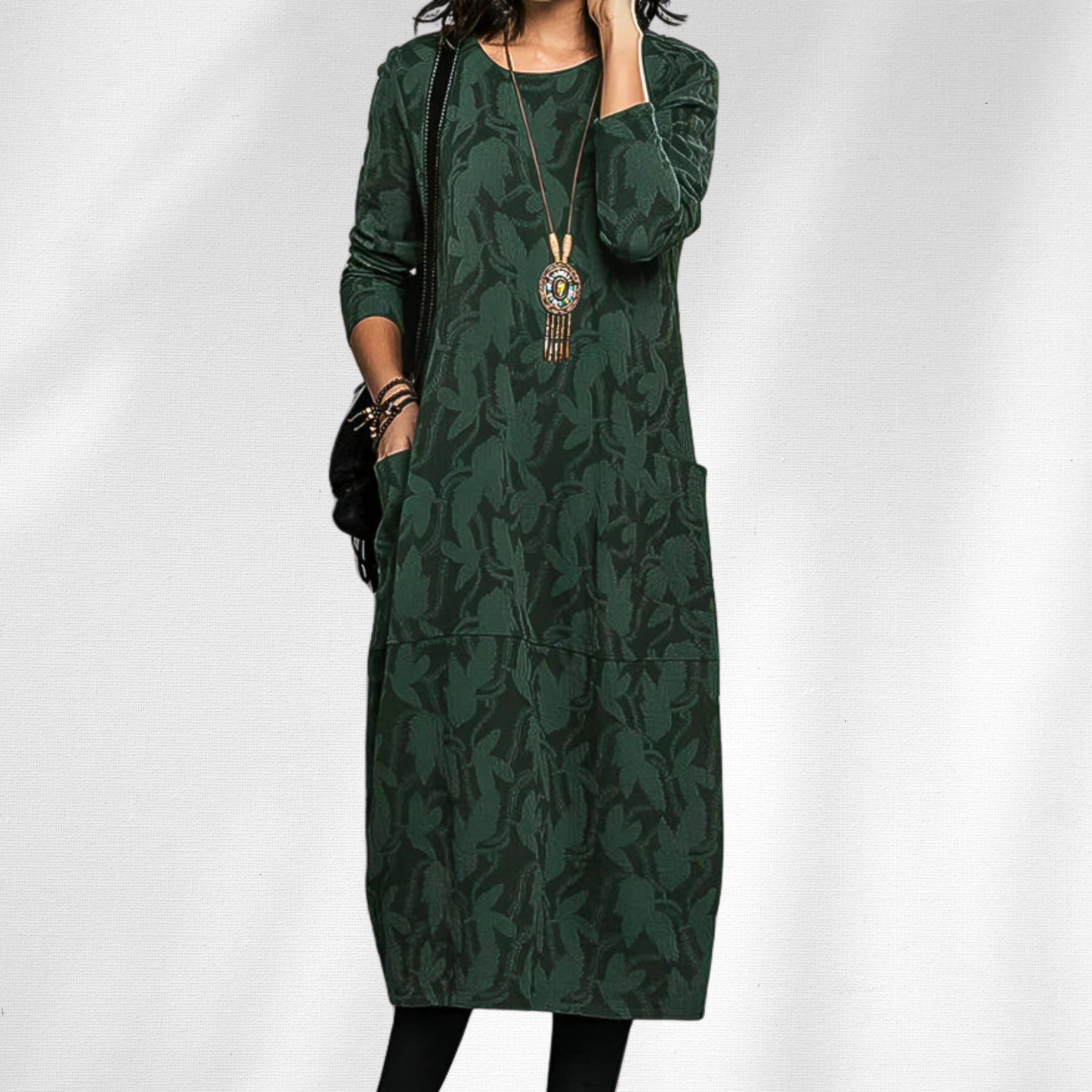 Aurora™ | Stylish Crewneck Winter Dress