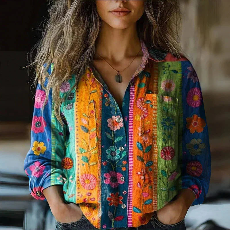 Rebecca™ | Vintage Bohemian Pattern Blouse