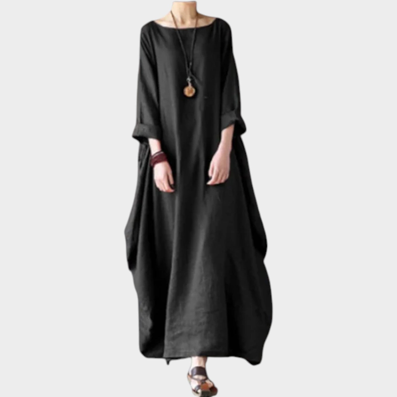 Linen Oversized Casual Maxi Dress