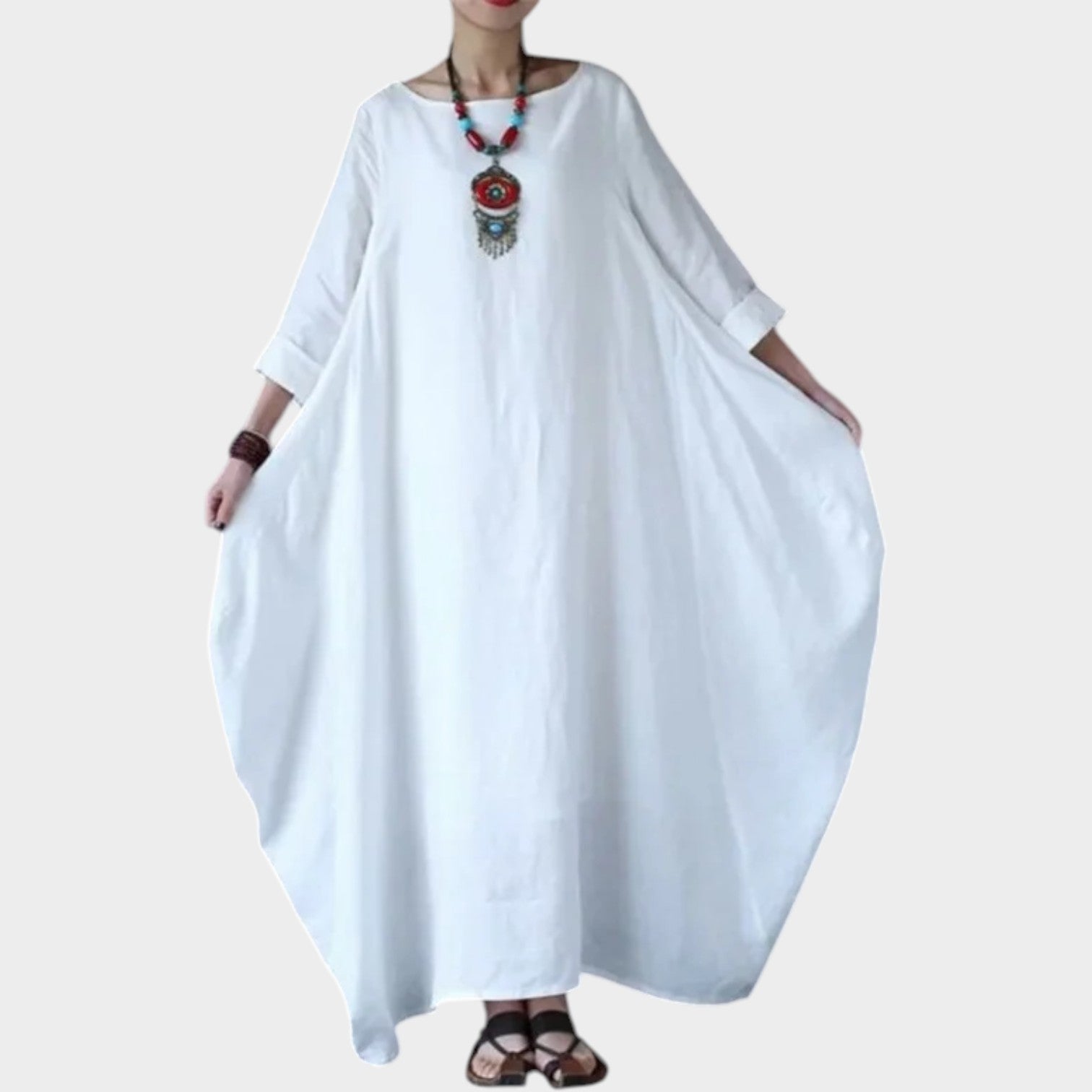 Linen Oversized Casual Maxi Dress