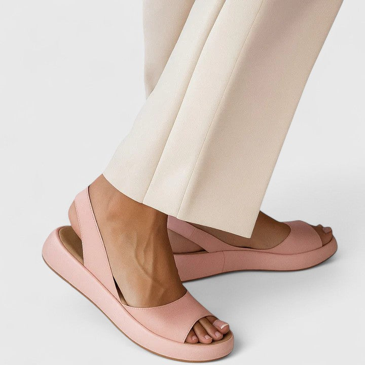 Elastic Strap Comfort Platform Sandals