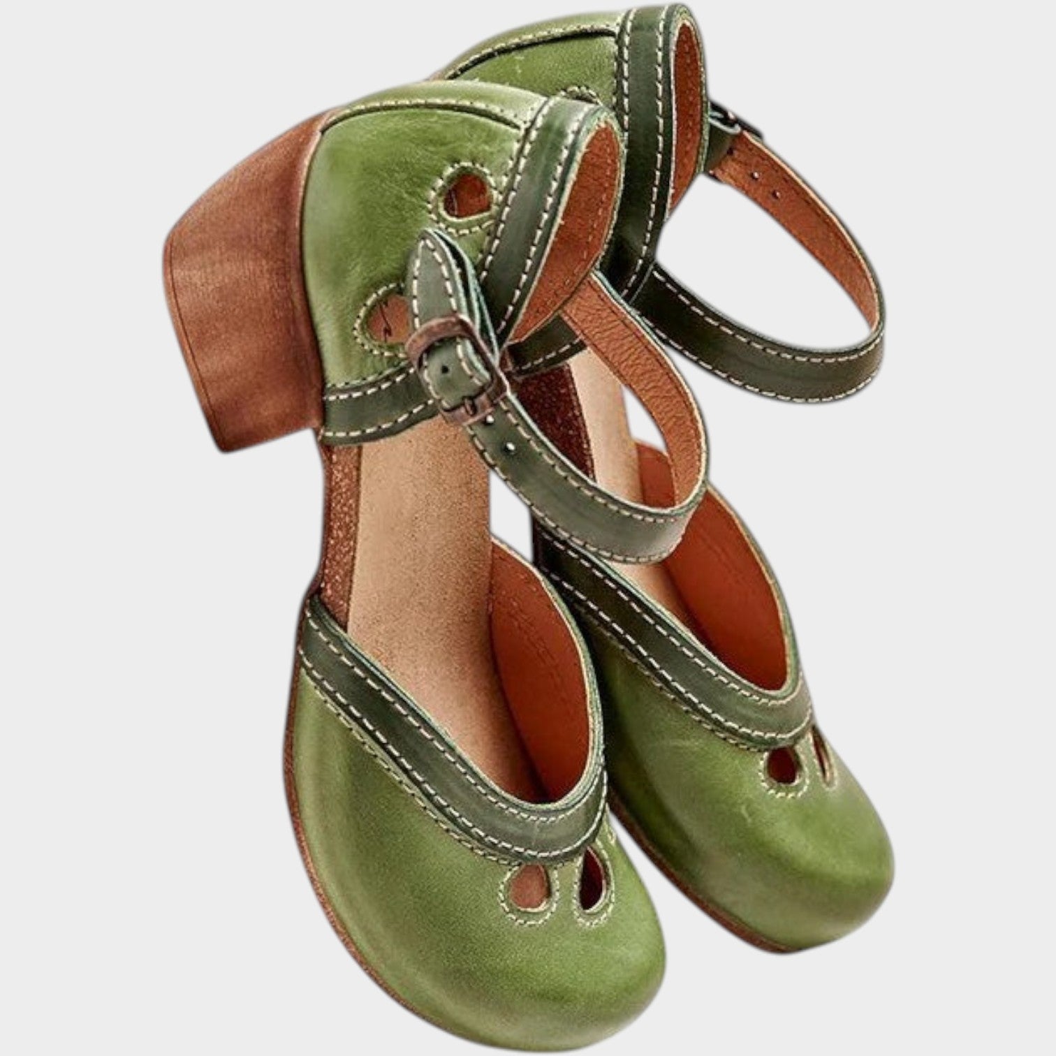 Leather Vintage Strap Sandals