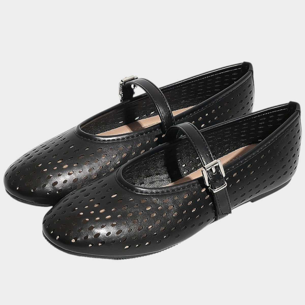 Women’s Ballet Flats Hollow Out Buckle Strap