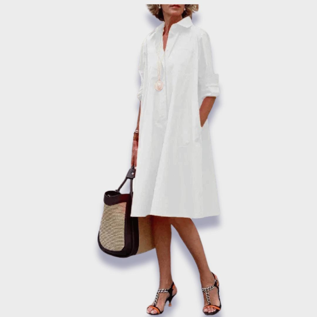 Leah™ | Chic Midi Polo Dress