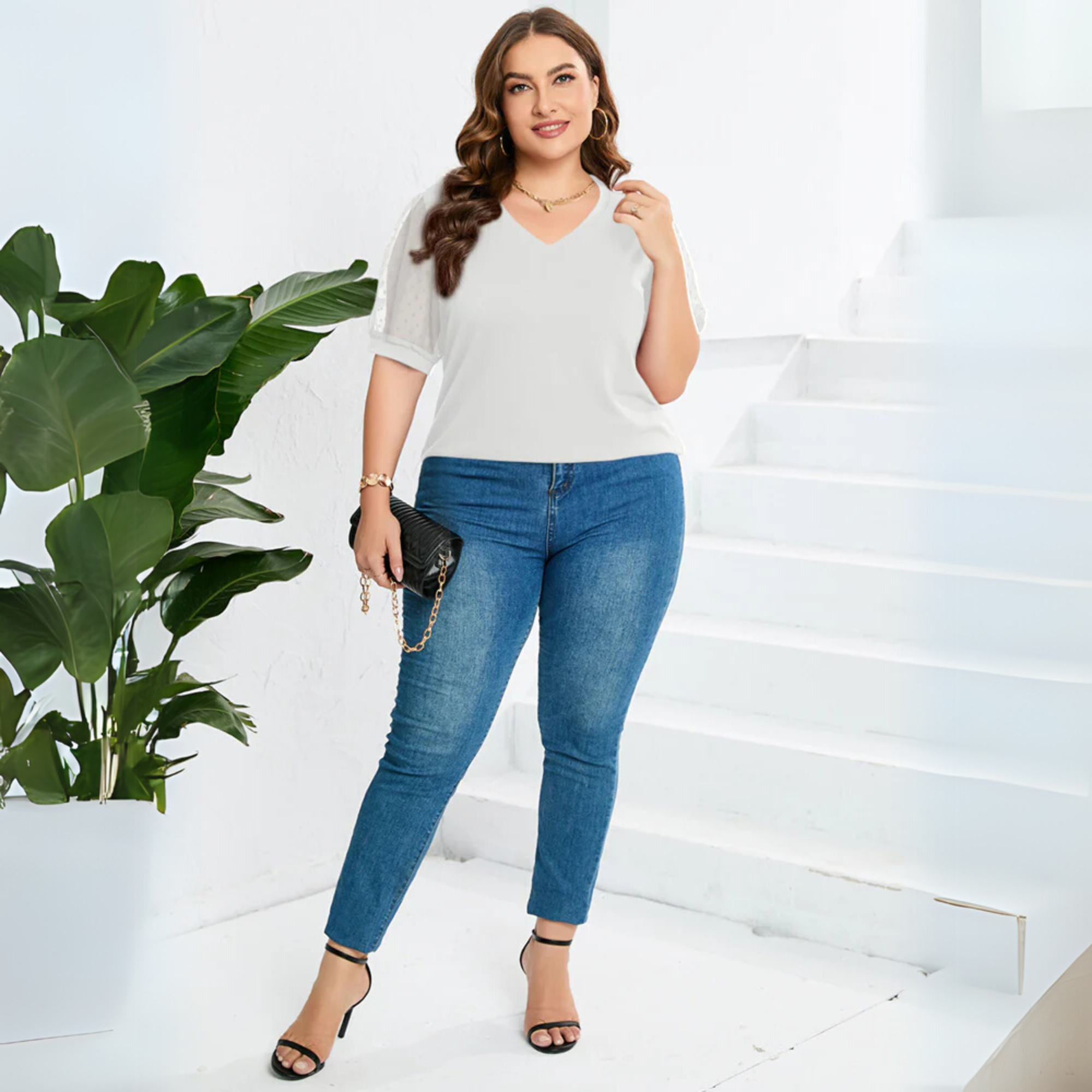 Sophora™ | Chic V-Neck Blouse