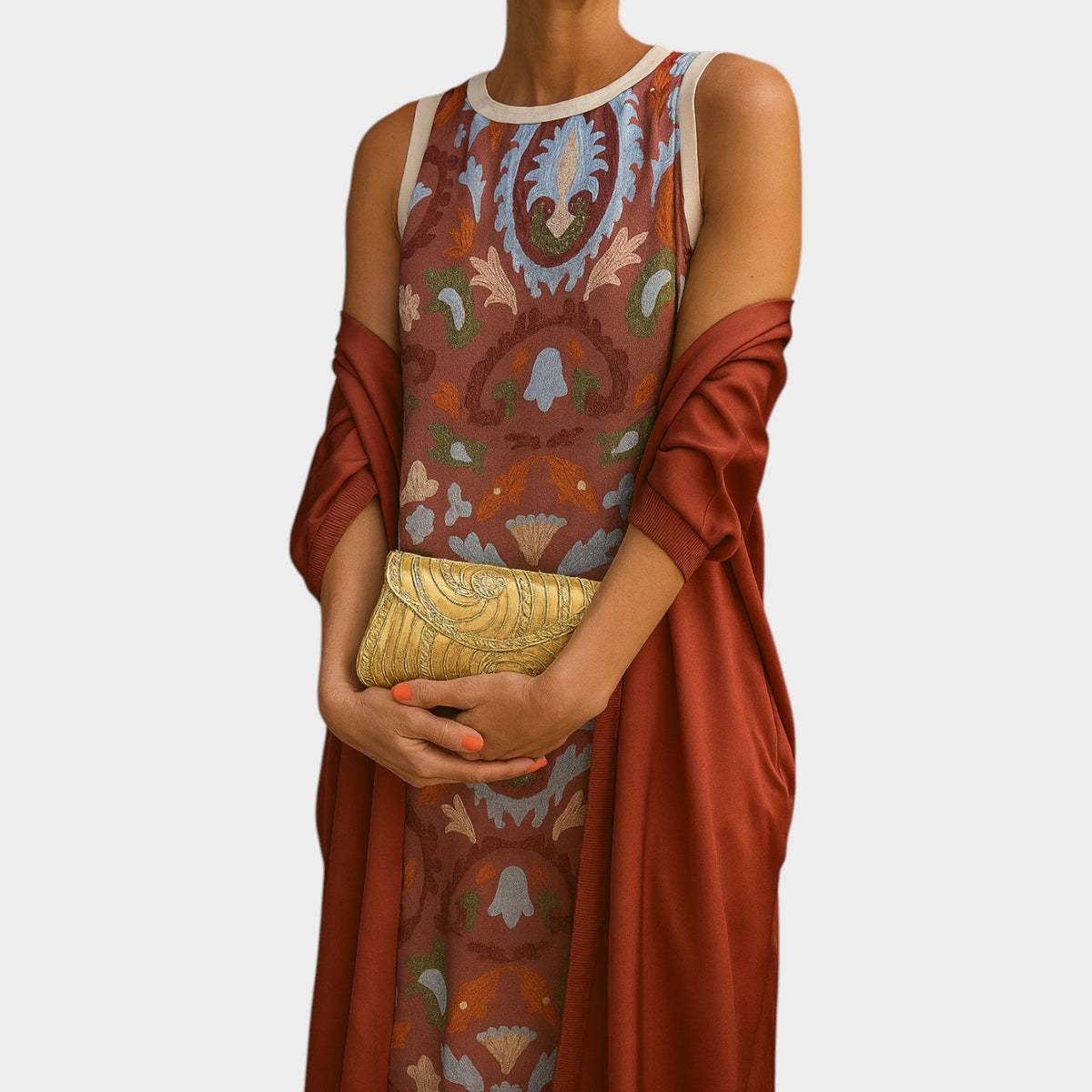 Women's Summer Maxi Dress Sleeveless Round Neck