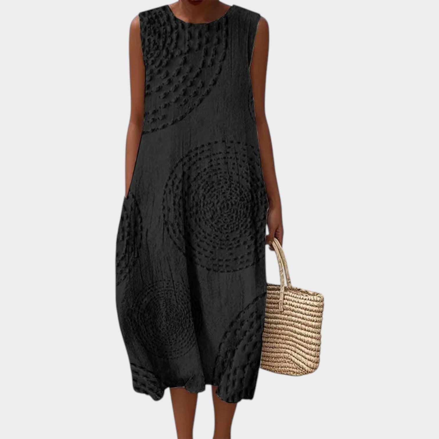 Sleeveless Textured Summer Dress