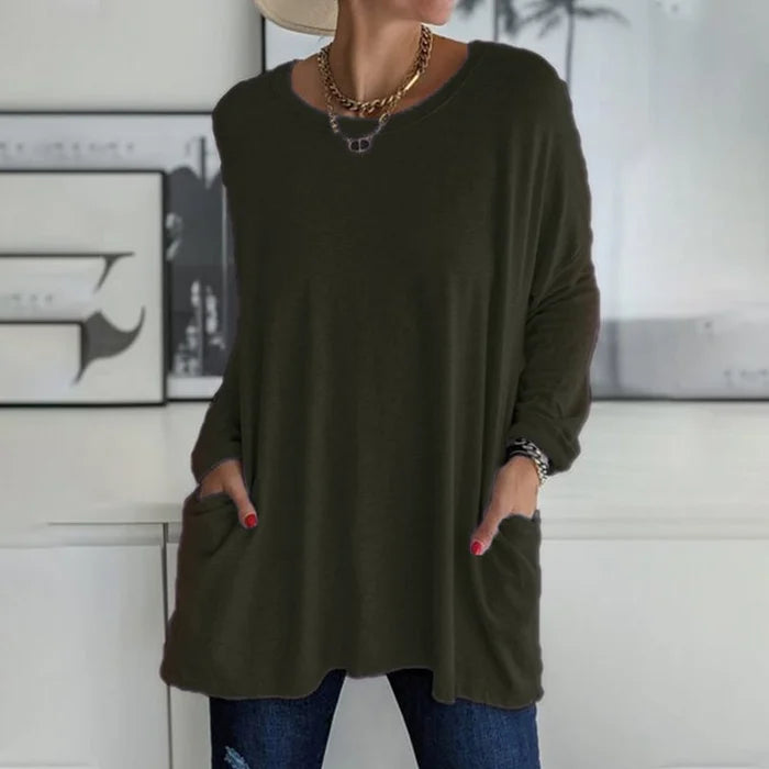 Ruby | Women's Oversized Long Sleeve Tunic with Pockets