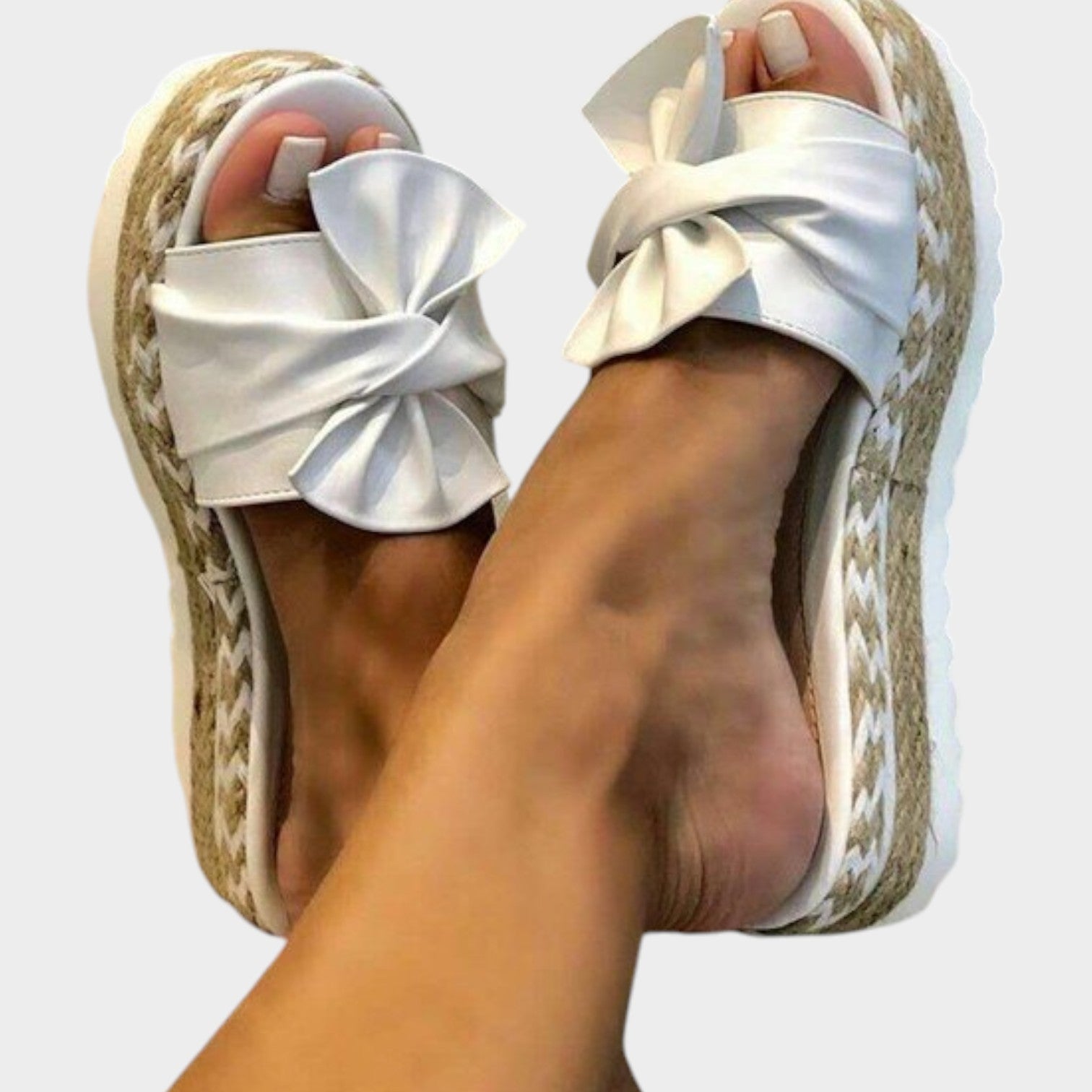 Espadrille Platform Slide Sandals