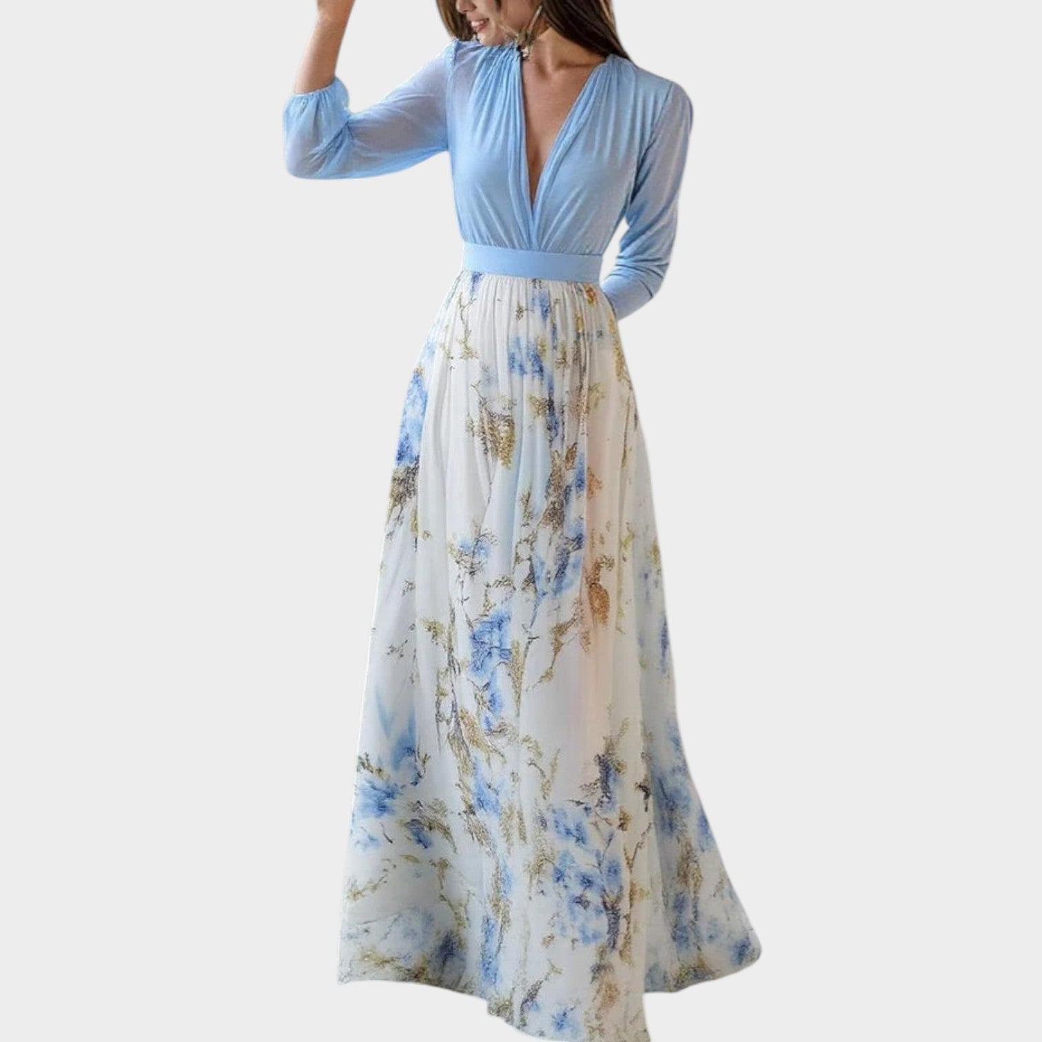 Floral Chiffon Maxi Dress