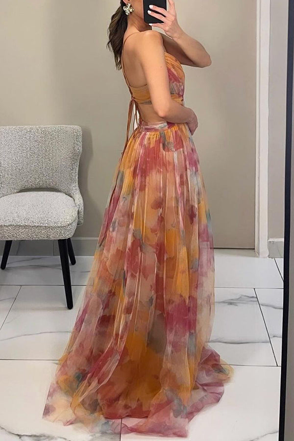 Cindy™ | Elegant Floral Maxi Dress