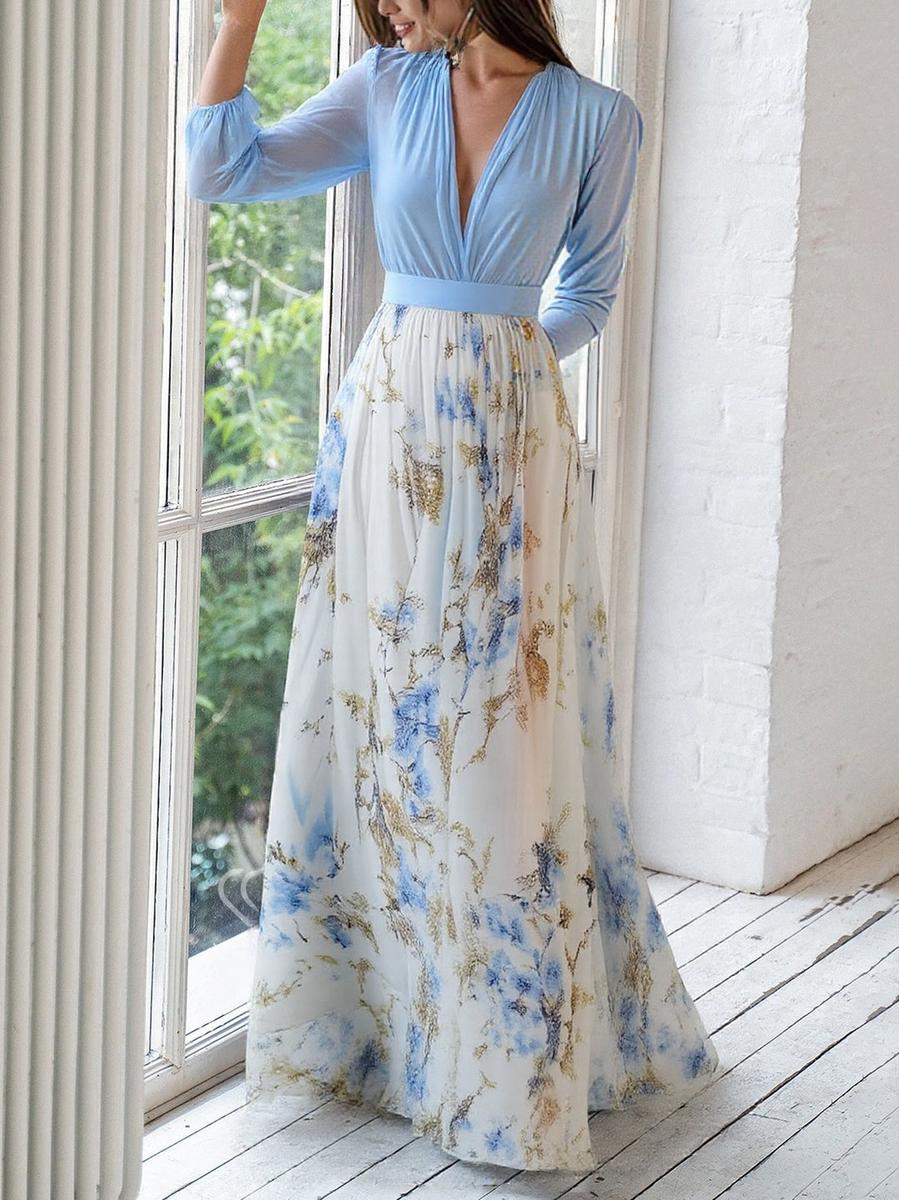 Kelli™ | Stunning Floral Print Maxi Dress