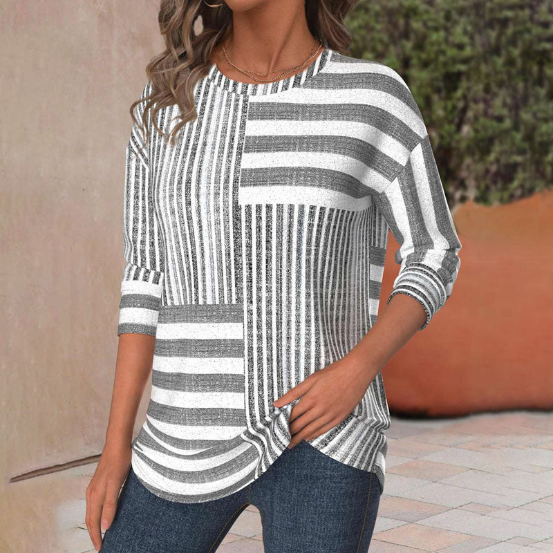 Tricia™ | Cozy Striped Blouse
