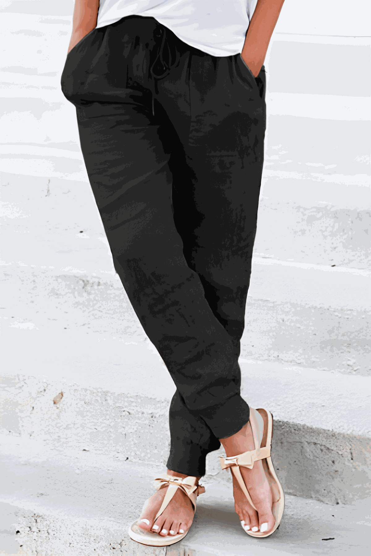 Tara | Women's Jogger Pants with Drawstring and Elastic Ankle Cuffs