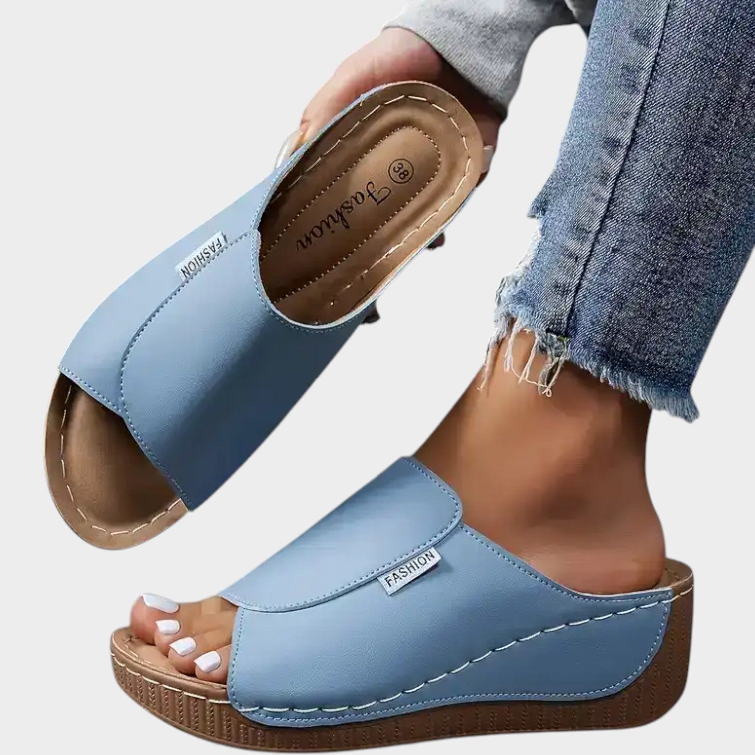 Comfort Slide Leather Sandals