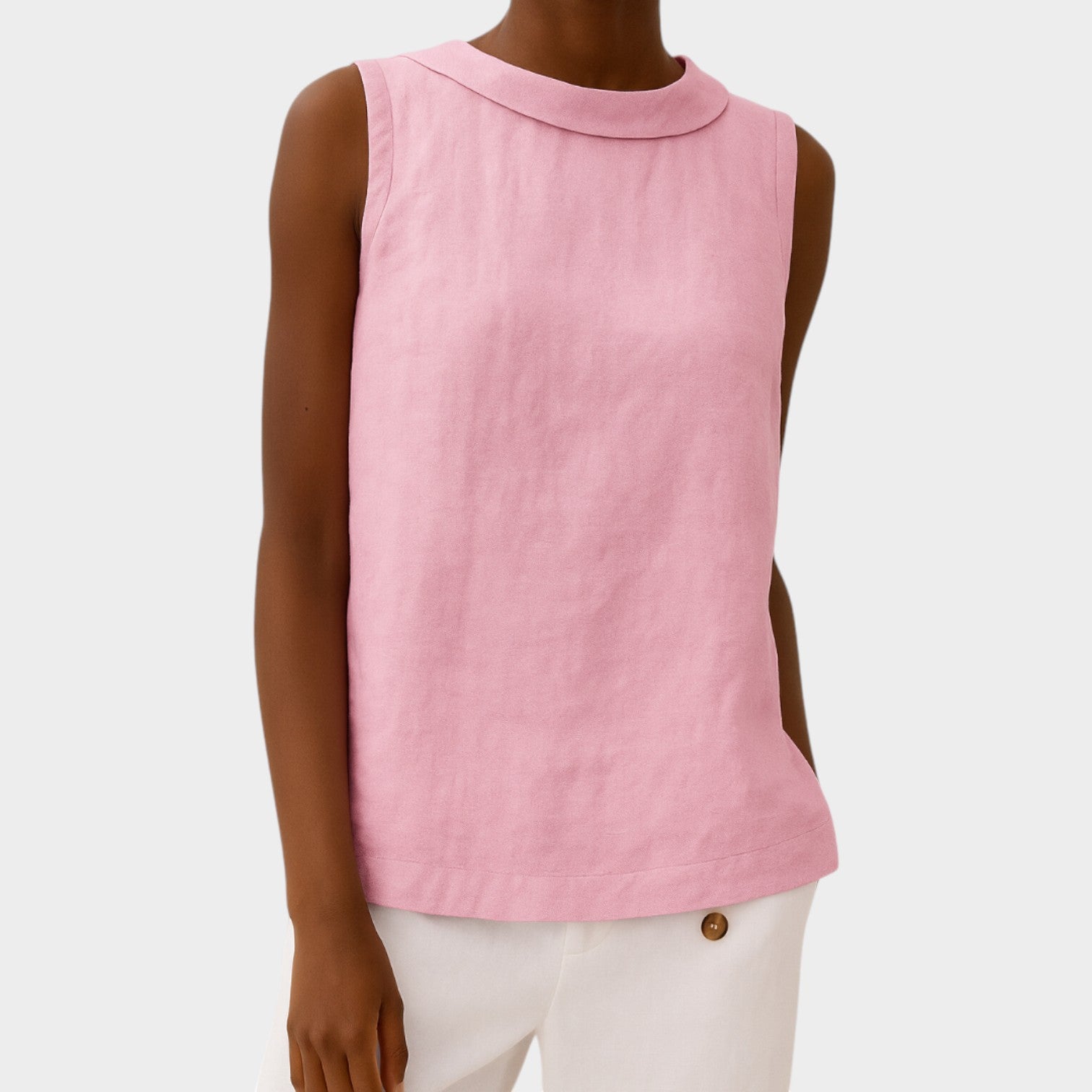 Sleeveless Linen Top