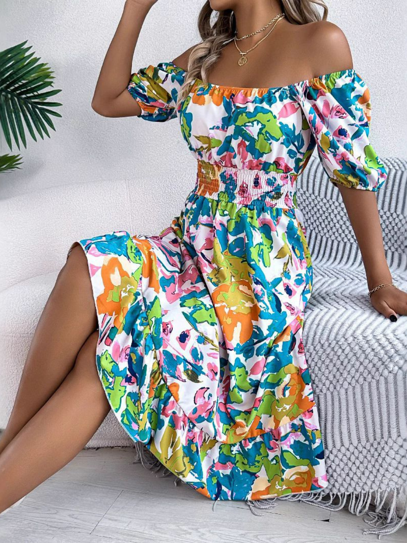 Leslie™ | Bohemian Gradient Casual Dress