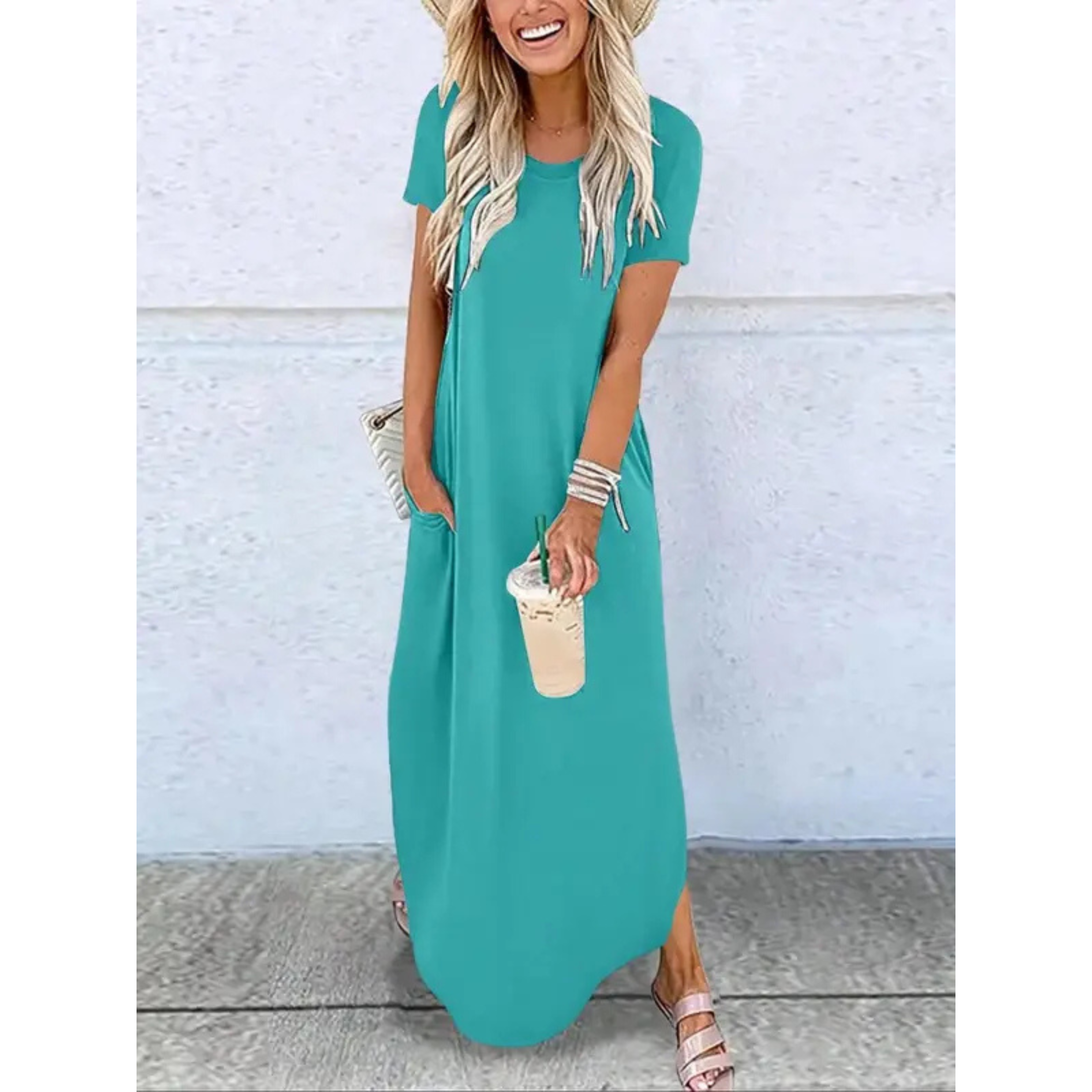 Dora™ | Relaxed Summer Round Neck Maxi Dress