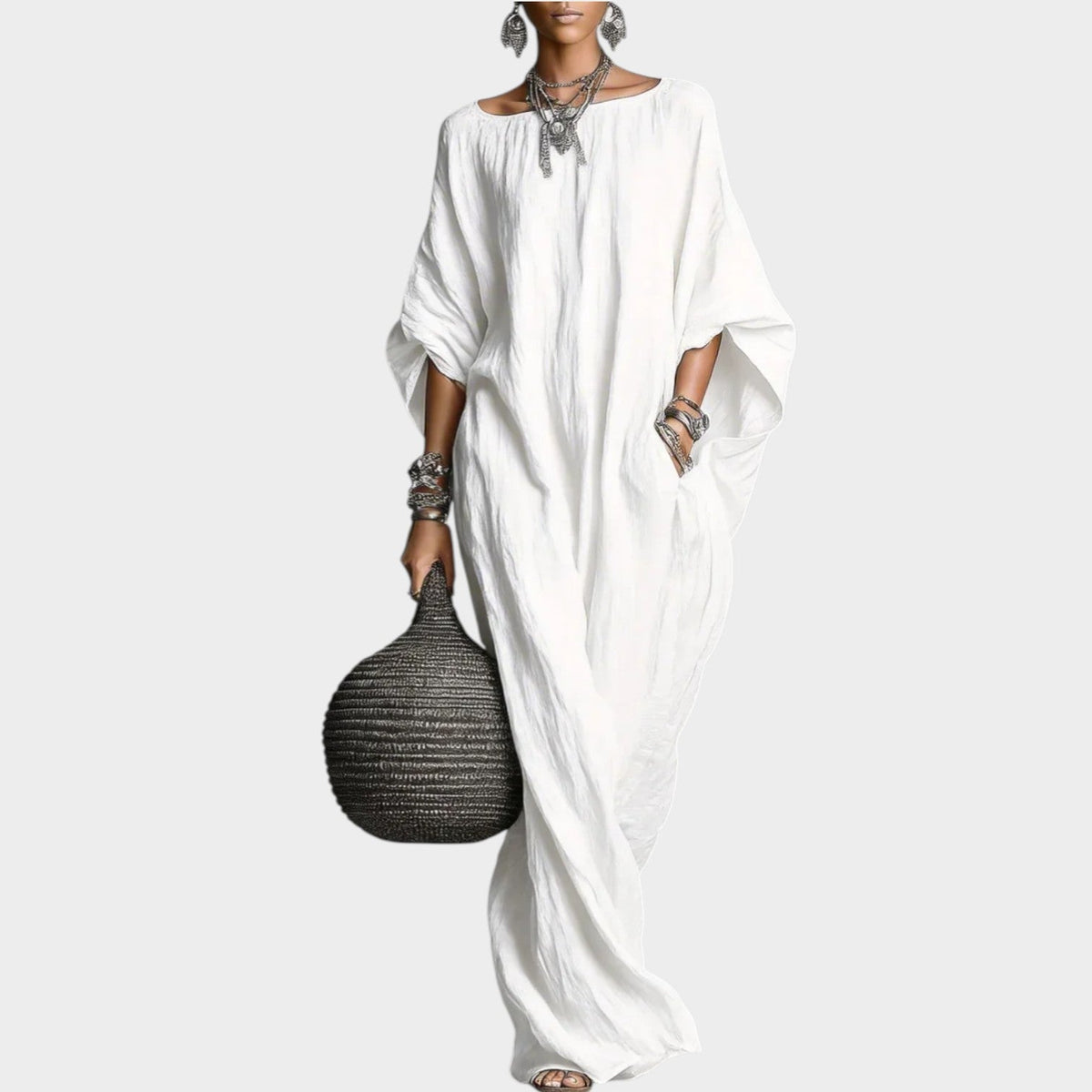 Women's Boho Linen Maxi Dress