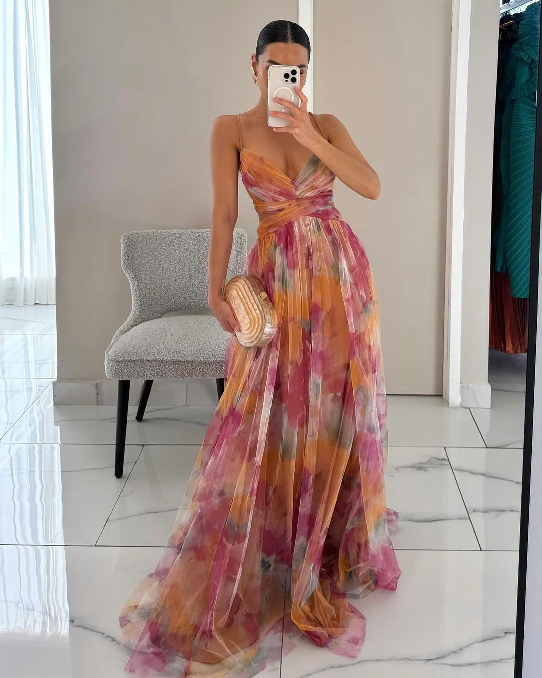 Cindy™ | Elegant Floral Maxi Dress
