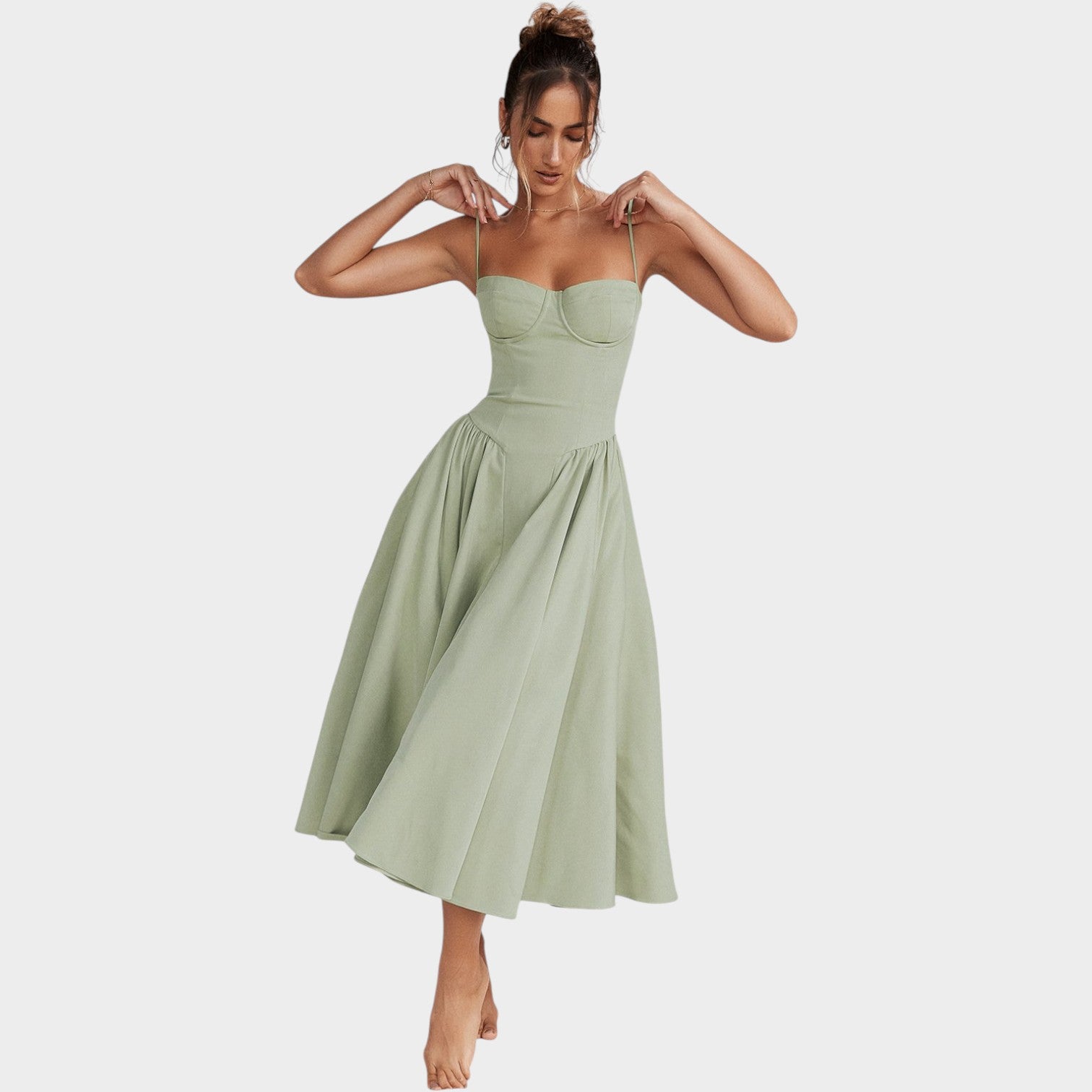 Elegant Cocktail & Wedding Guest Midi Dress