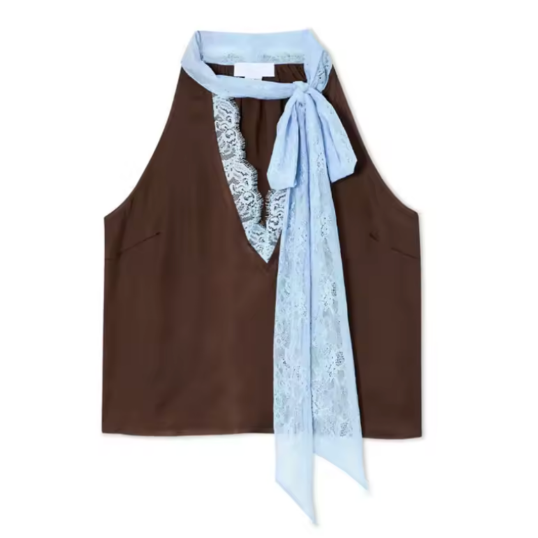 Mabel™ | Chic Lace Panel Top and Skirt Ensemble