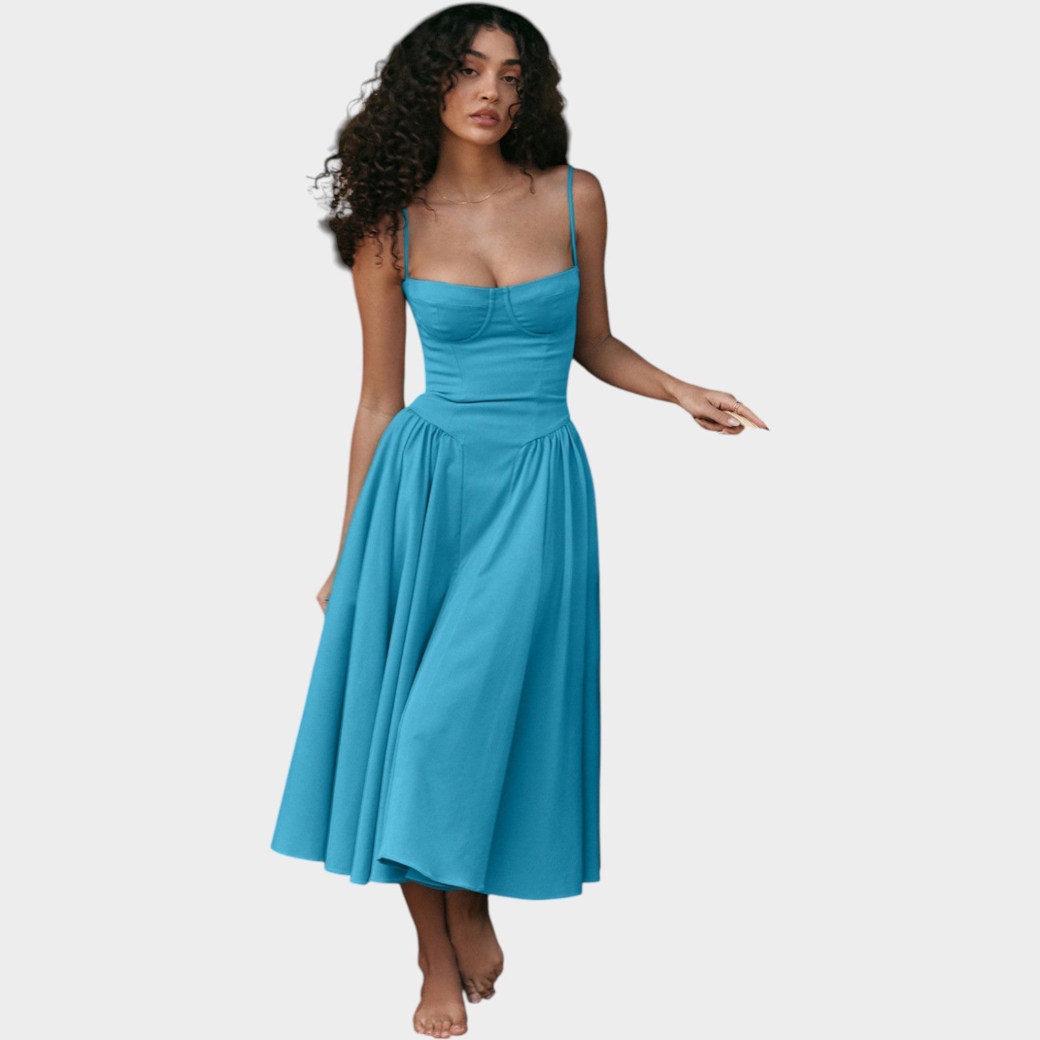 Elegant Cocktail & Wedding Guest Midi Dress