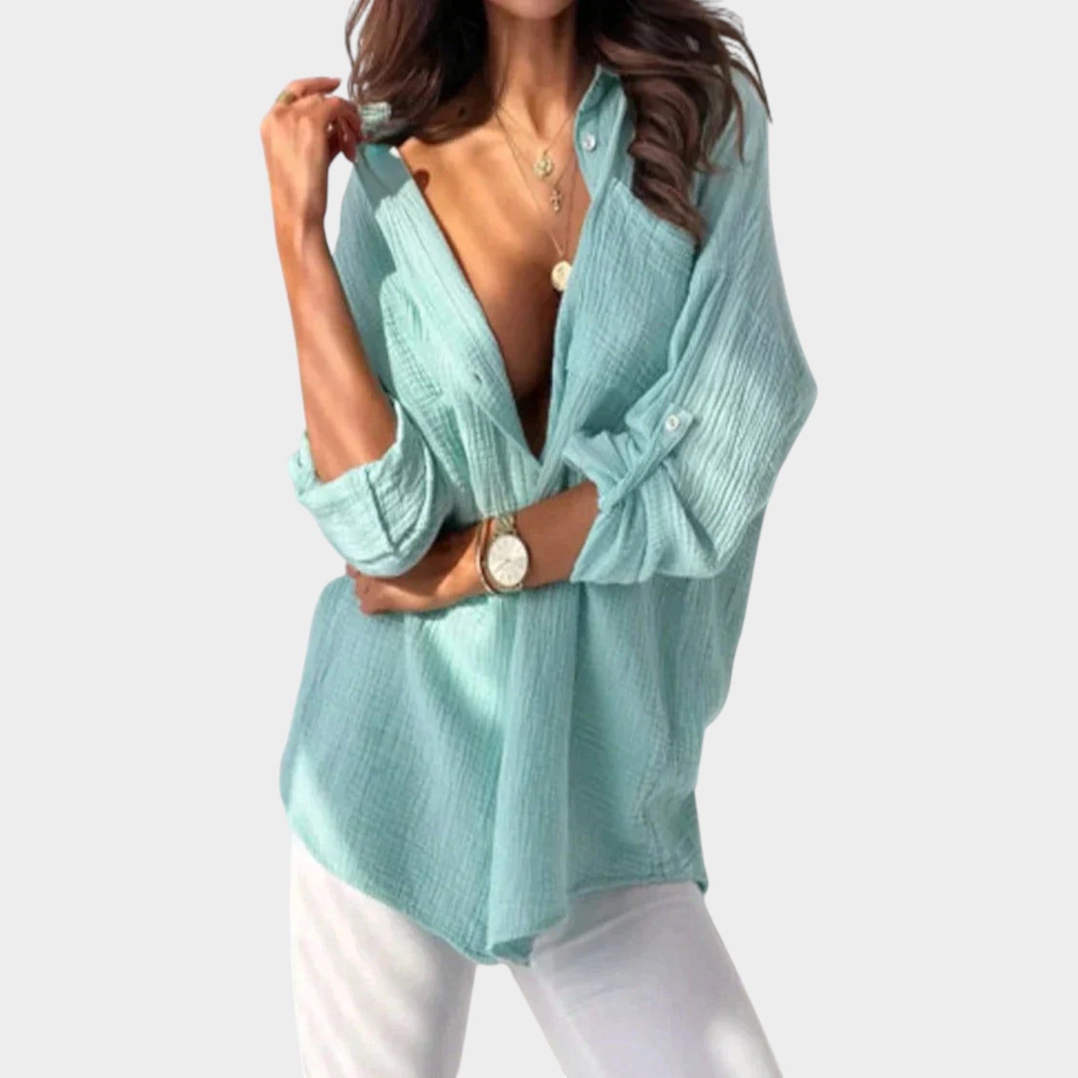 Oversized Button Up Blouse