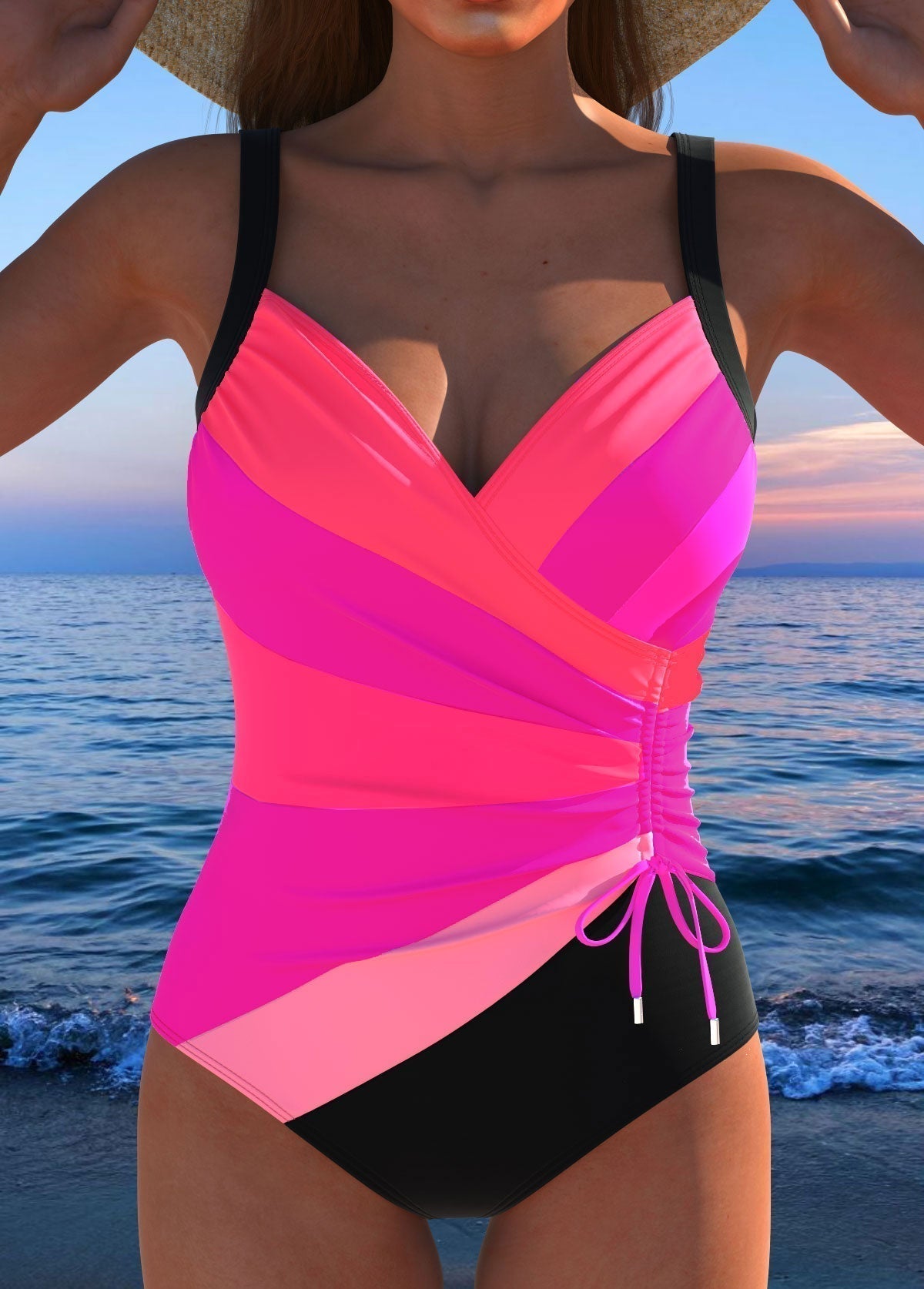 Violette | Women's Printed Swimsuit with Tummy Control
