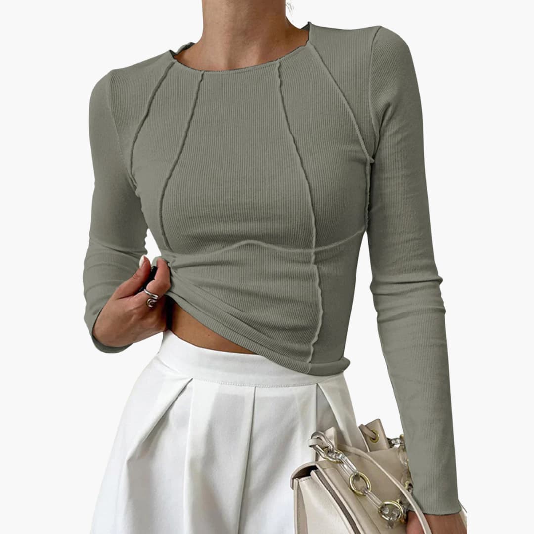 Penny™ | Long Sleeve Top with Sculpted Seams