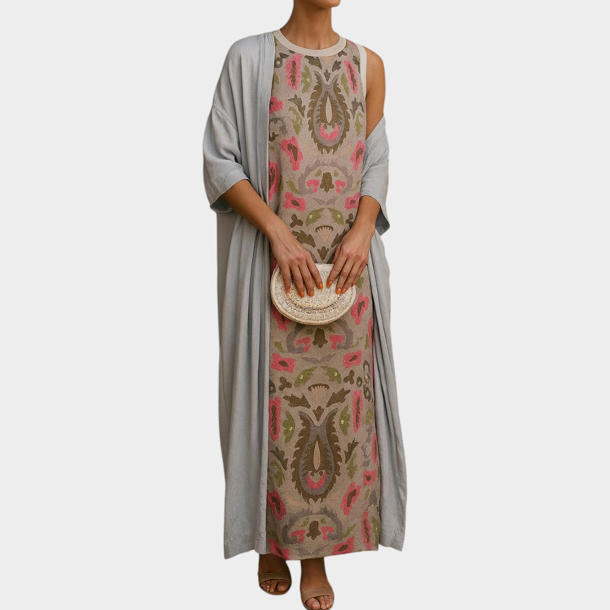 Women's Summer Maxi Dress Sleeveless Round Neck