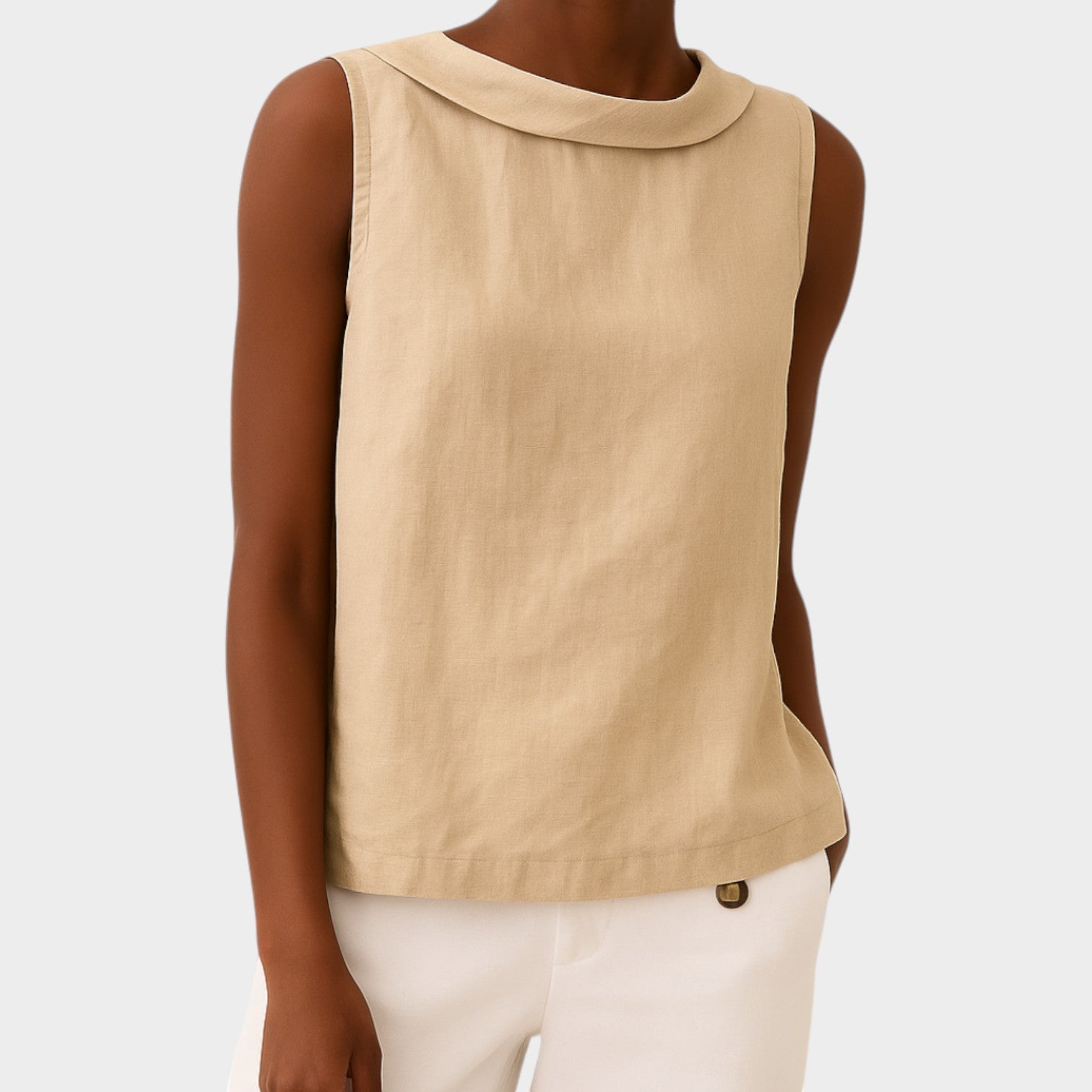 Sleeveless Linen Top