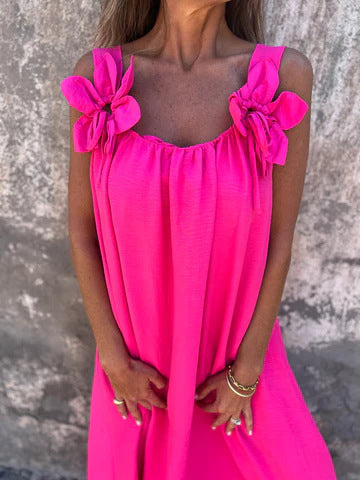 Floral Shoulder Maxi Dress