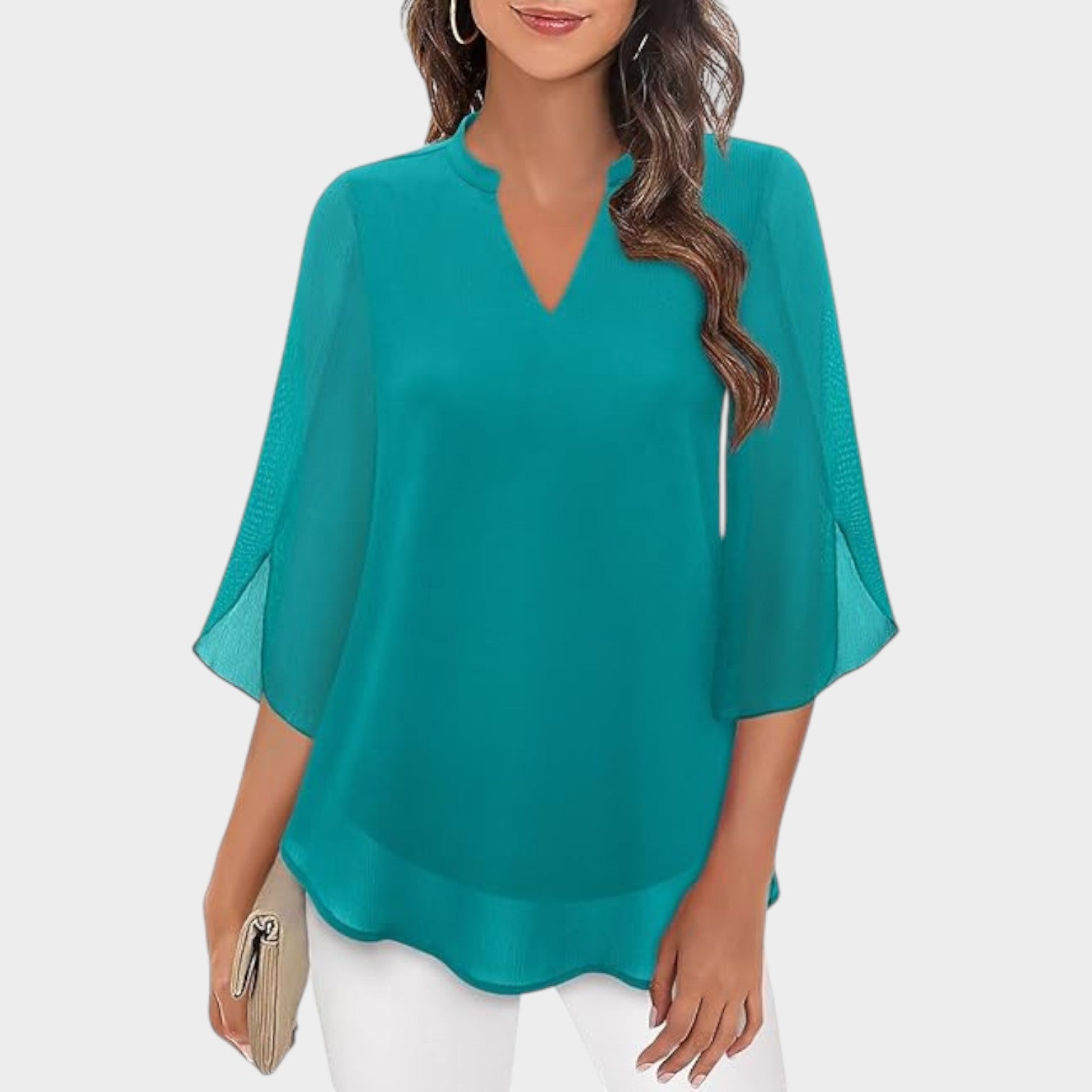 Chiffon V-Neck Blouse