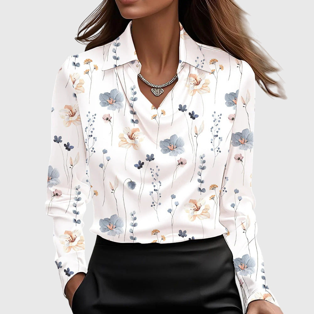 Silk Cowl Neckline Blouse