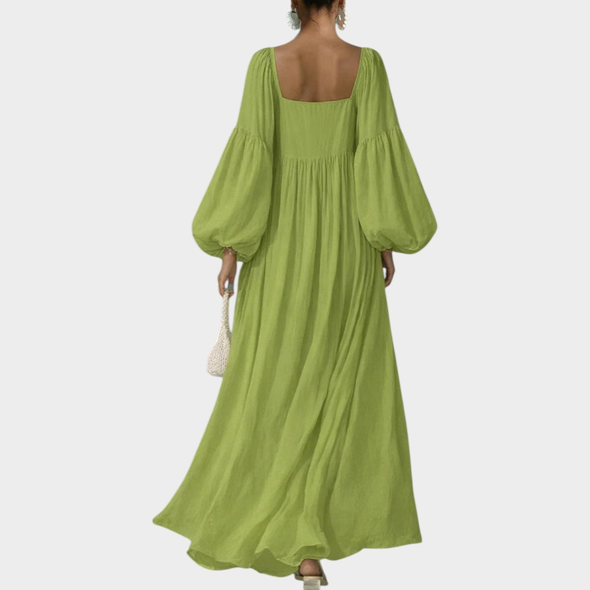 Women's Flowy Balloon‑Sleeve Maxi Dress