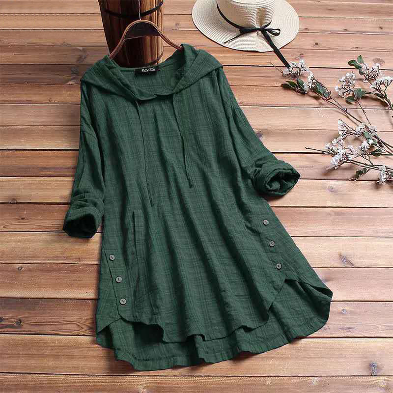 Amara™ Plaid Cozy Hoodie Dress