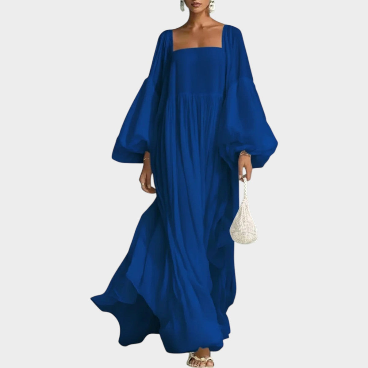 Women's Flowy Balloon‑Sleeve Maxi Dress