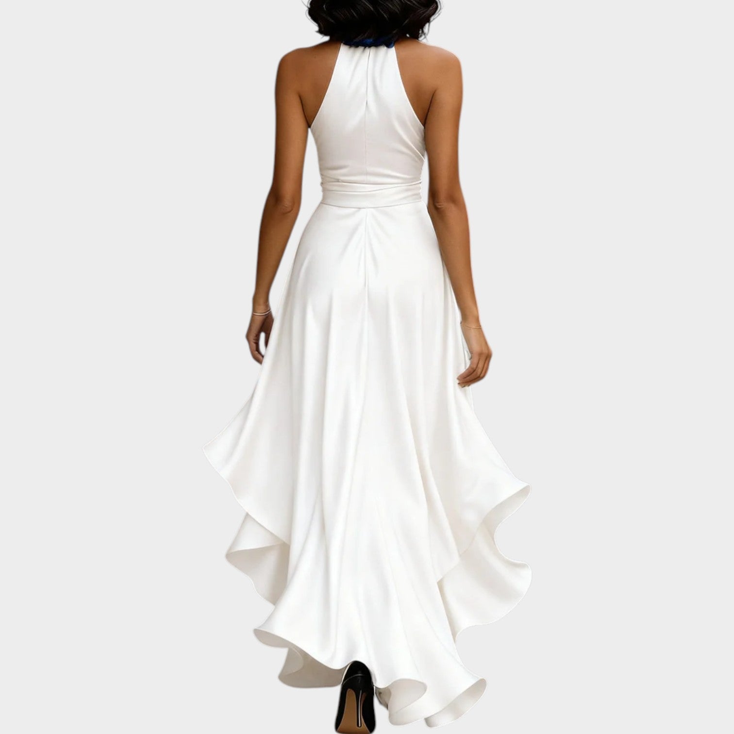 Elegant Halter Wrap Maxi Dress