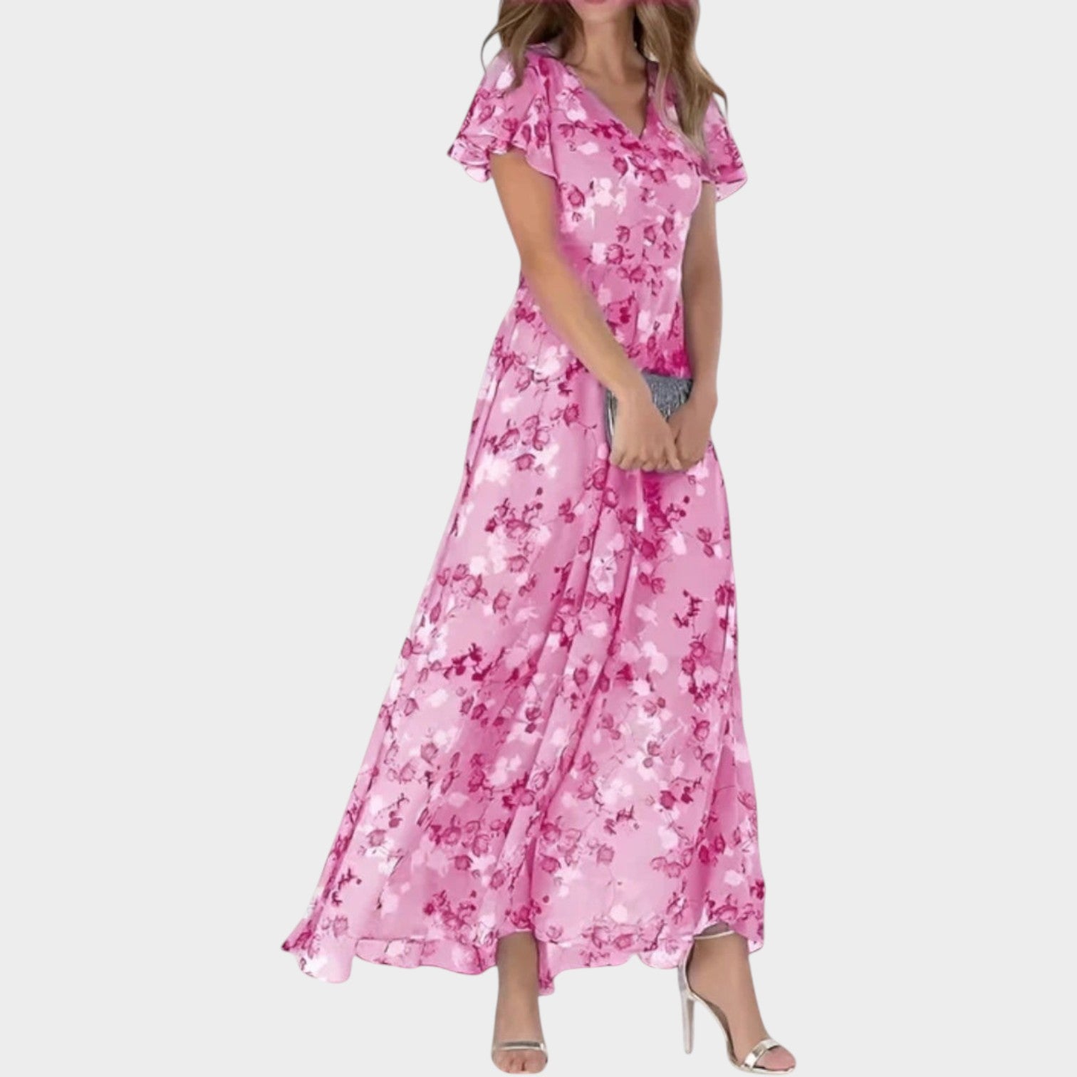 Floral V-Neck Maxi Dress