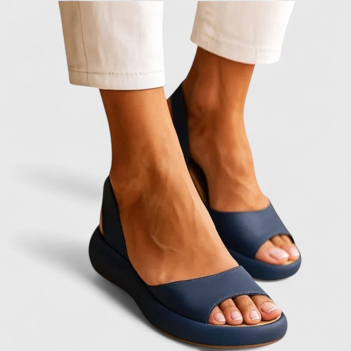 Elastic Strap Comfort Platform Sandals