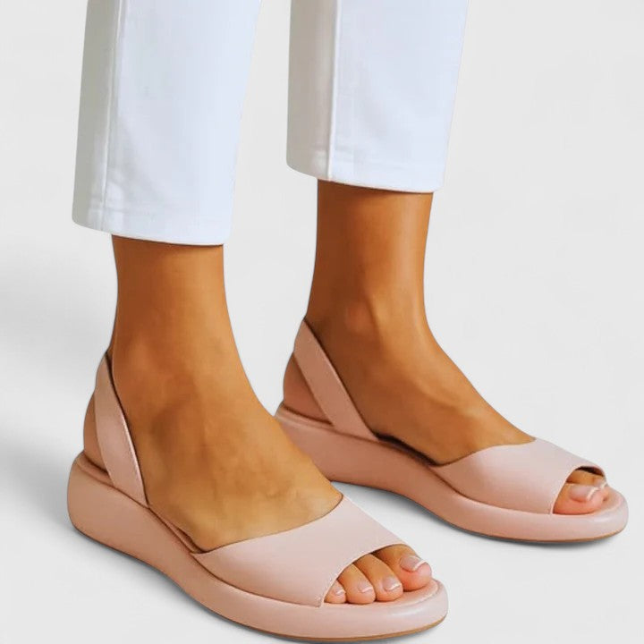 Elastic Strap Comfort Platform Sandals