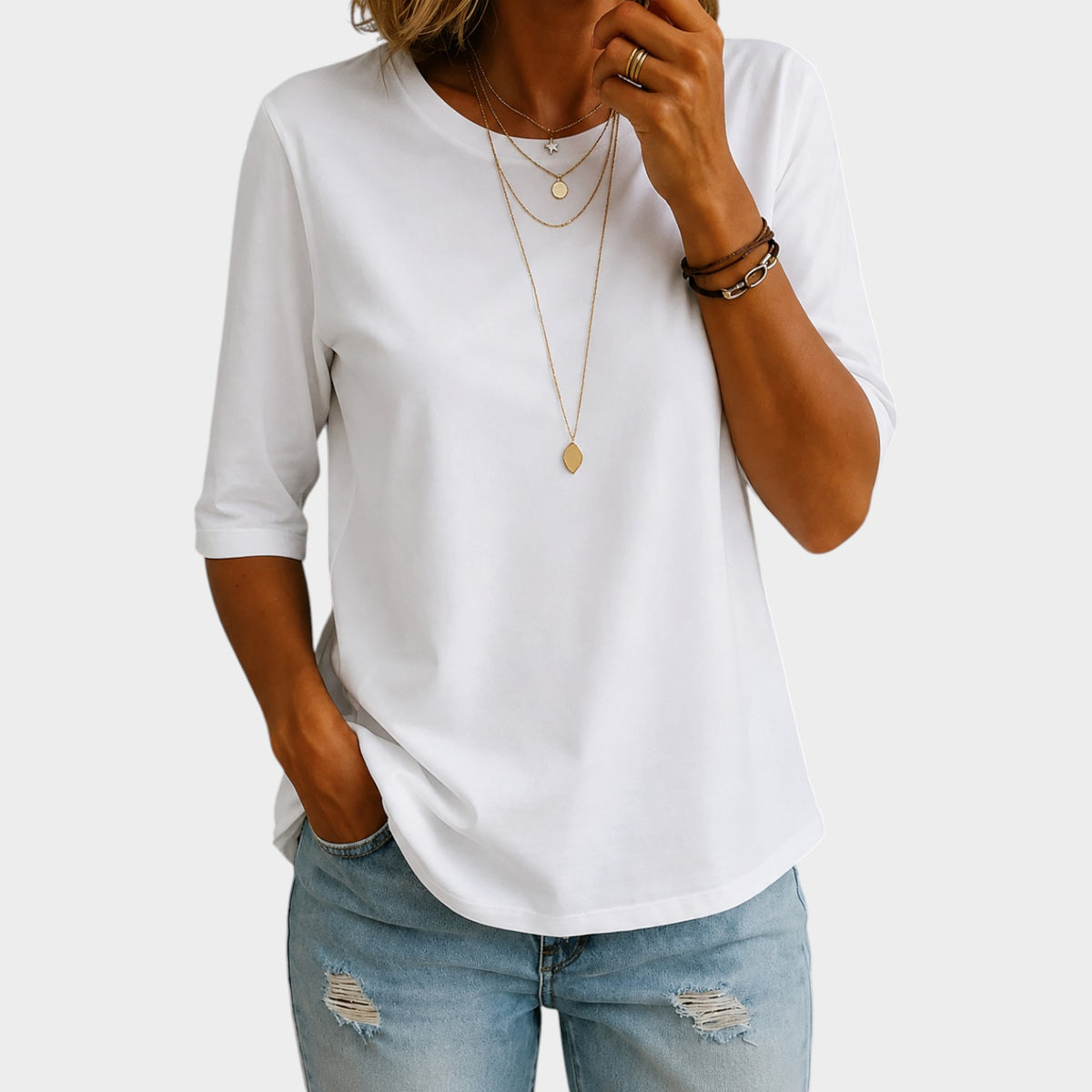 Women's Relaxed Fit Half Sleeve T-Shirt